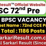 BPSC 72nd Pre Recruitment 2026