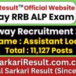 RRB ALP Recruitment 2026 (CEN 01/2026) Notification For 11127 Posts