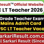 UP LT Grade Assistant Teacher Mains Exam Date 2026 Out