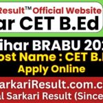 Bihar CET B.Ed Online Form 2026