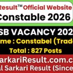 SSB Constable Tradesman Recruitment 2026