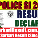 UP Police SI Result 2026 Declared